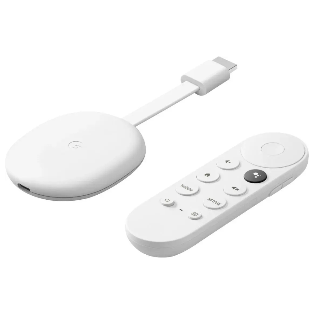 Google - Chromecast 4k with Google TV - White Snow - Demo Deals
