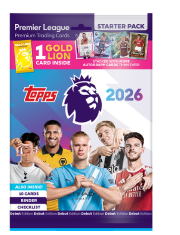 Topps Premier League 2026 Premium Soccer Trading Cards Starter Pack