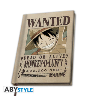 One Piece - A5 Notebook Wanted Luffy - Evogames