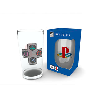 Playstation - Large Glass - 400ml - Buttons - Evogames