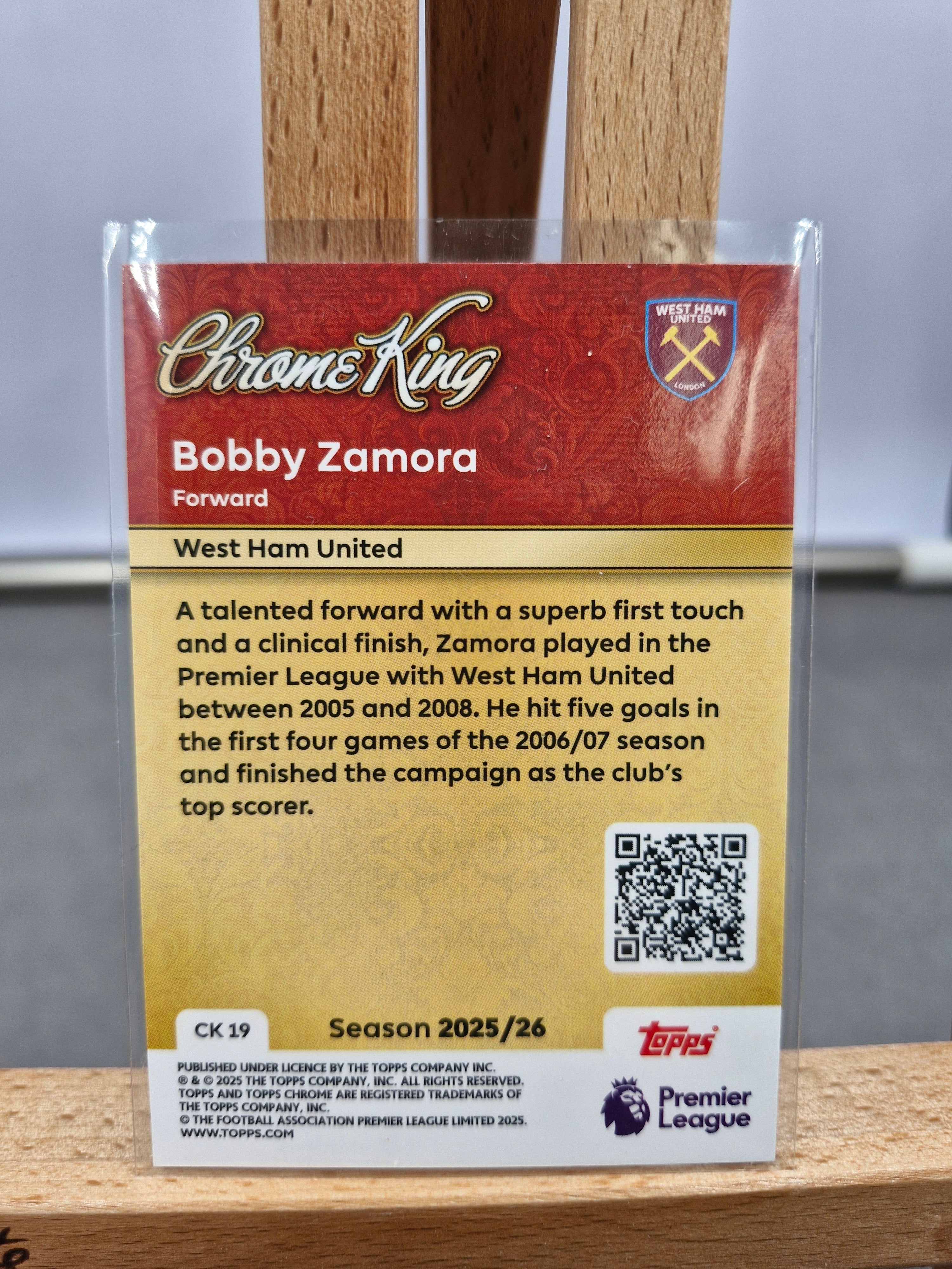 Topps Premier League 2026 - Chrome King - Bobby Zamora CK19 - West Ham