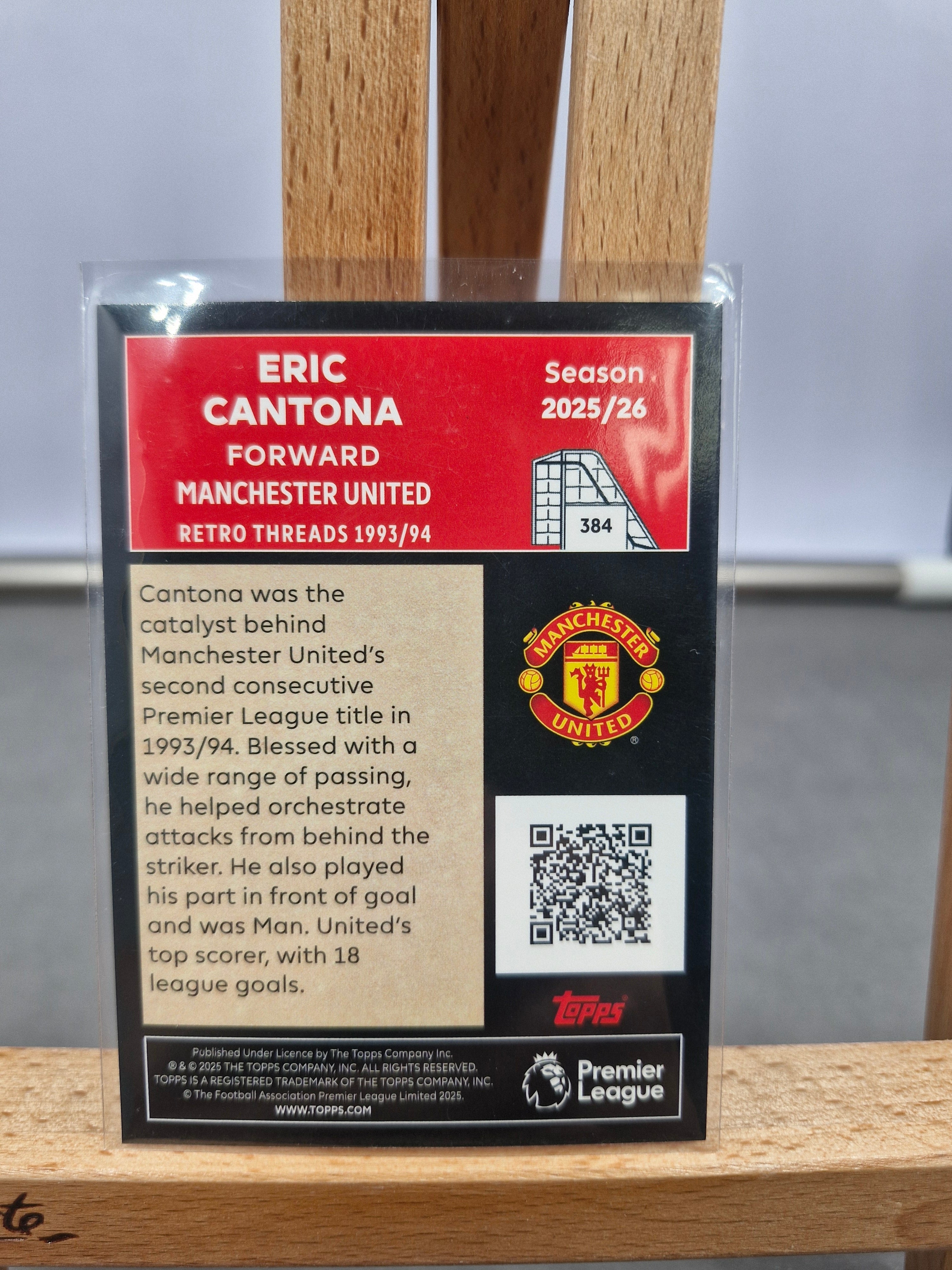Topps Premier League 2026 - Eric Cantona Retro Threads 1993/94 (384) Manchester United