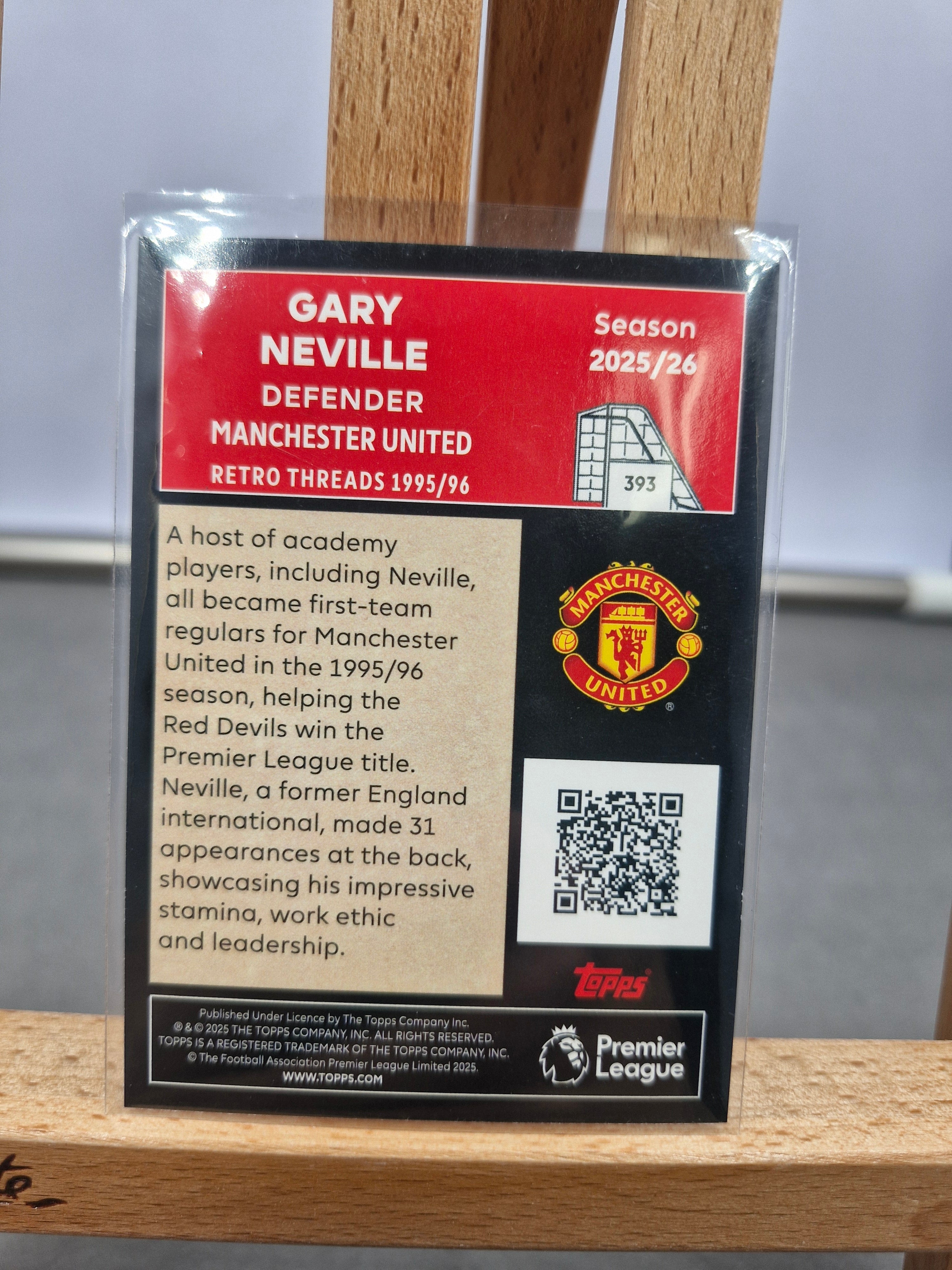 Topps Premier League 2026 - Gary Neville Retro Threads 1995/96 (393)