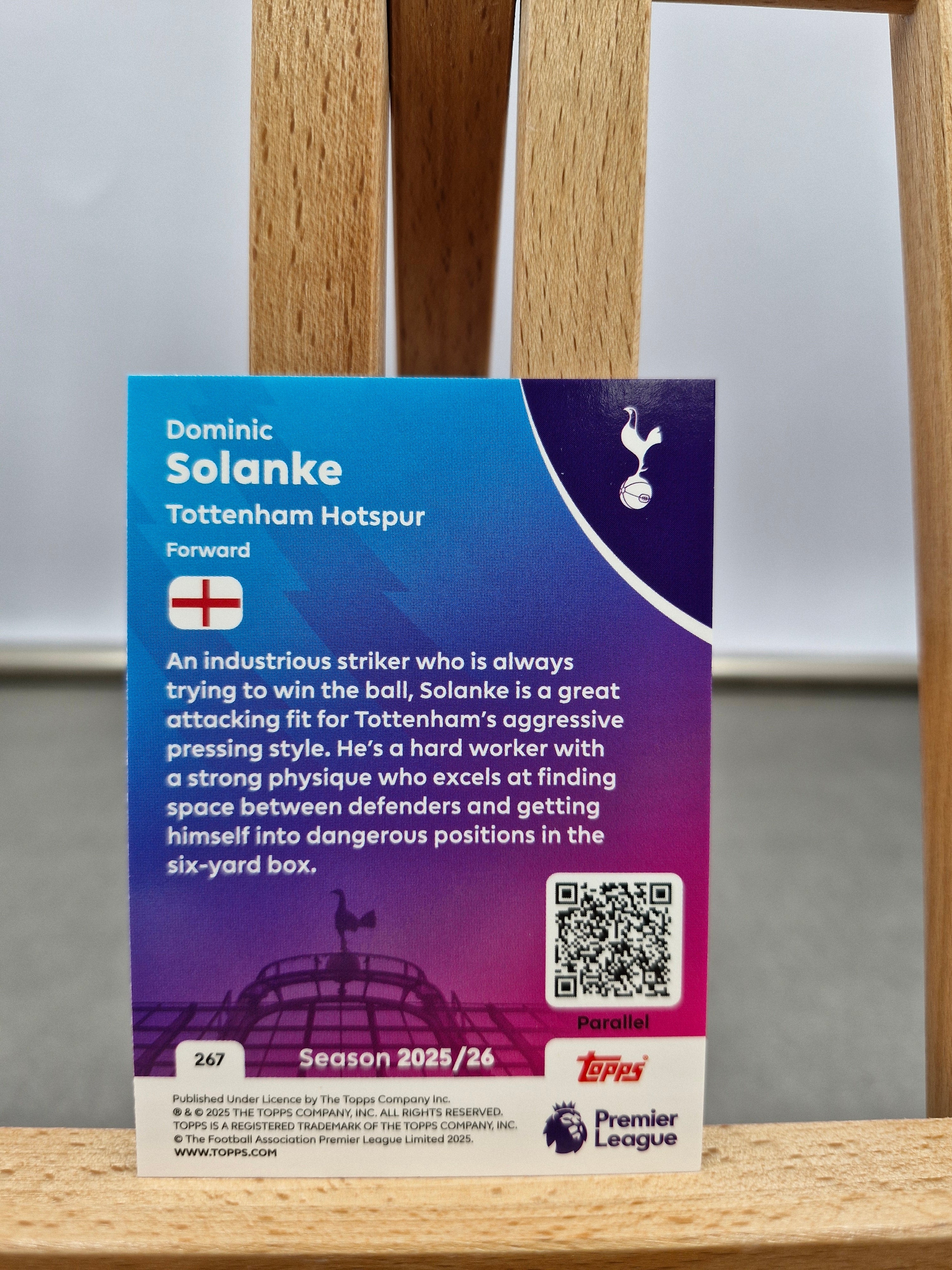 Dominic Solanke – Pink Sparkle Parallel (#31/399) Tottenham - Topps 2026