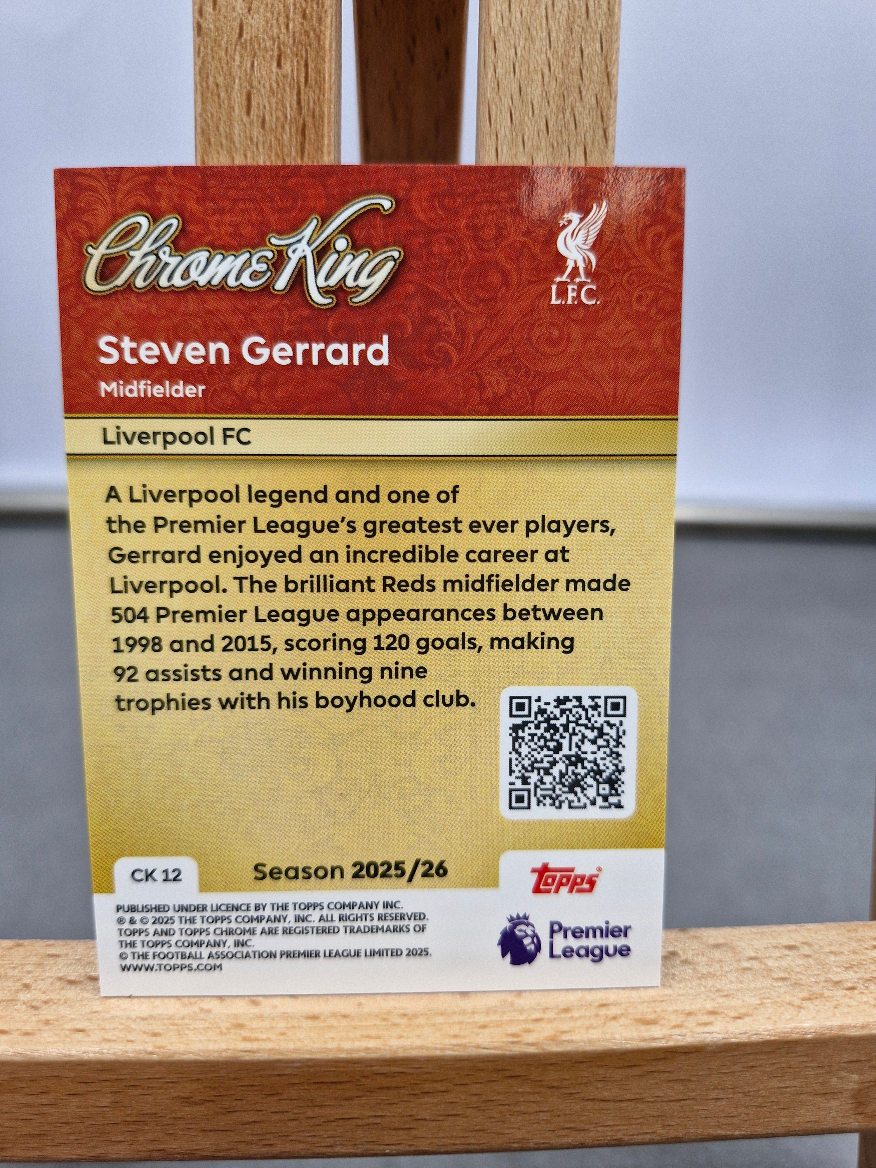 Steven Gerrard – Chrome King (Topps Chrome)