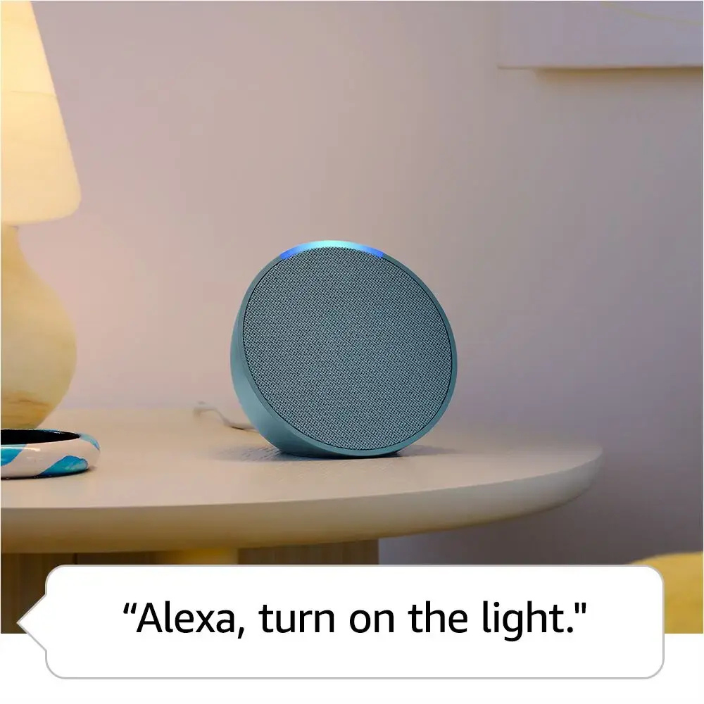 Amazon Echo Pop compact Wi-Fi and Bluetooth smart speaker with Alexa - Midnight Teal