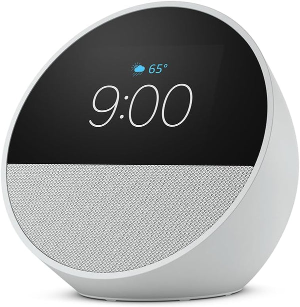 Amazon Echo Spot Smart alarm clock with vibrant sound + Alexa (2024)