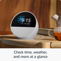 Amazon Echo Spot Smart alarm clock with vibrant sound + Alexa (2024)