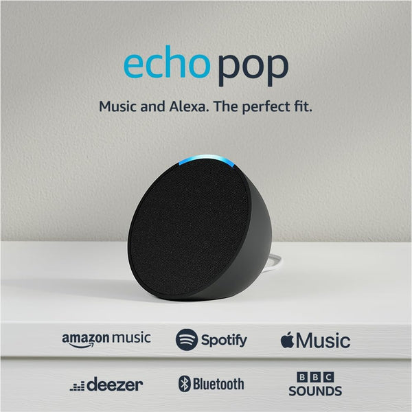 Amazon Echo Pop | Full sound compact Wi-Fi and Bluetooth smart speaker with Alexa