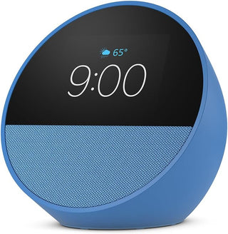 Buy ocean-blue Amazon Echo Spot Smart alarm clock with vibrant sound + Alexa (2024)