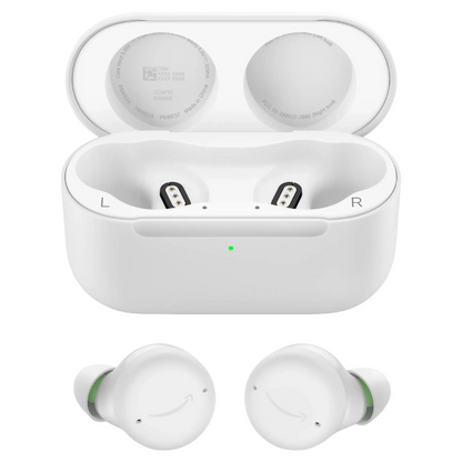 Amazon - Echo Buds 2nd Gen True Wireless Noise Cancelling In-Ear Headphones - Glacier White