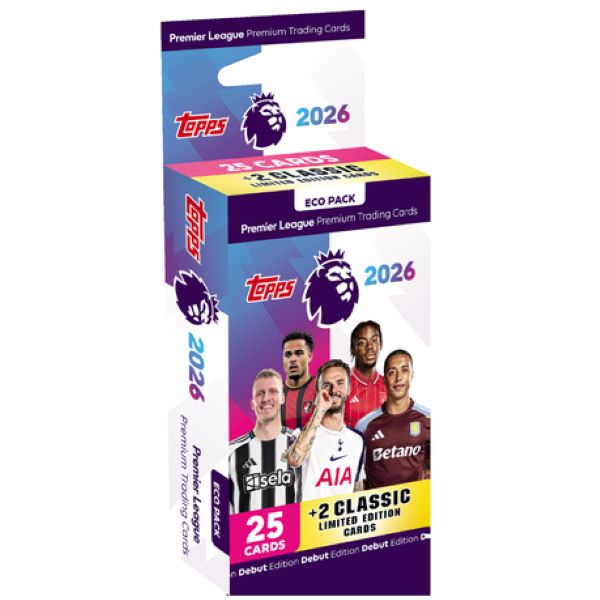 Topps Premier League 2026 Premium Soccer Trading Cards Eco Booster Pack
