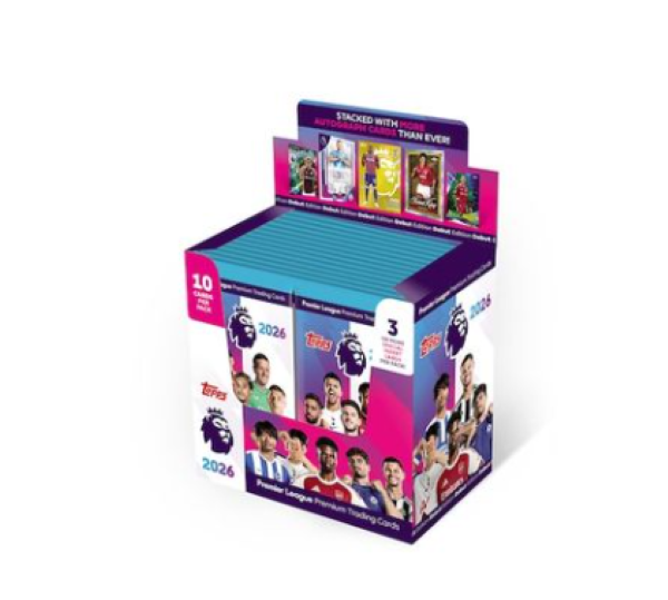 Topps Premier League 2026 Premium Soccer Trading Cards Box (28 packets)