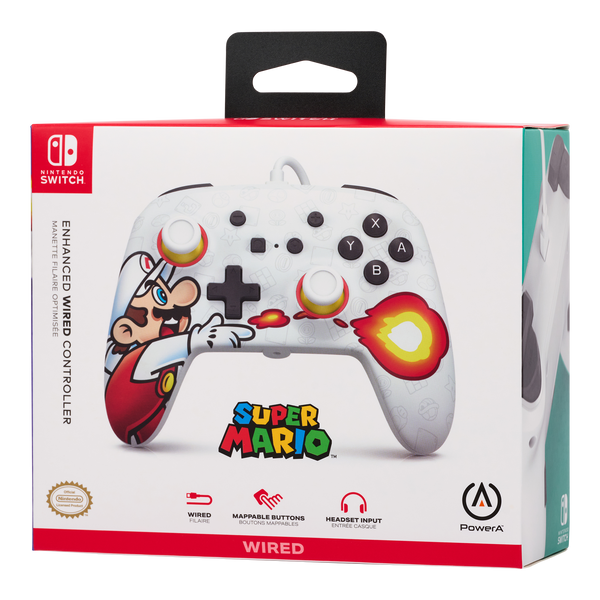 PowerA Nintendo Switch Wired Controller - Fireball Mario - Evogames