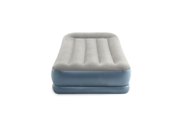 Intex Twin Pillow Rest Mid-Rise Airbed W/ Fiber-Tech Bip (Built-In Pump) - Evogames