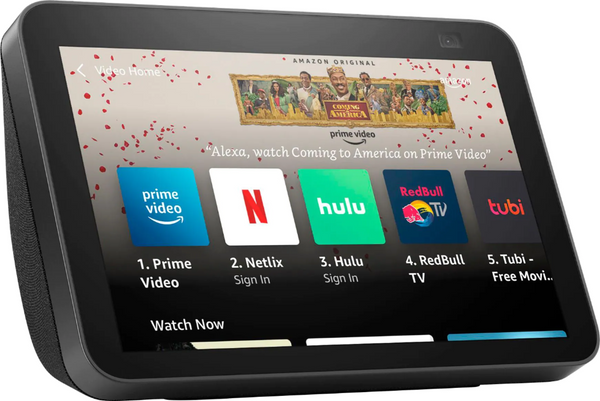 Amazon - Echo Show 8 (2nd Gen, 2021 release) | HD smart display with Alexa and 13 MP camera - Charcoal - Evogames