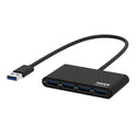 Port USB3.0 to 4 x USB3.0 5Gbps 4 Port Hub - Black - Evogames