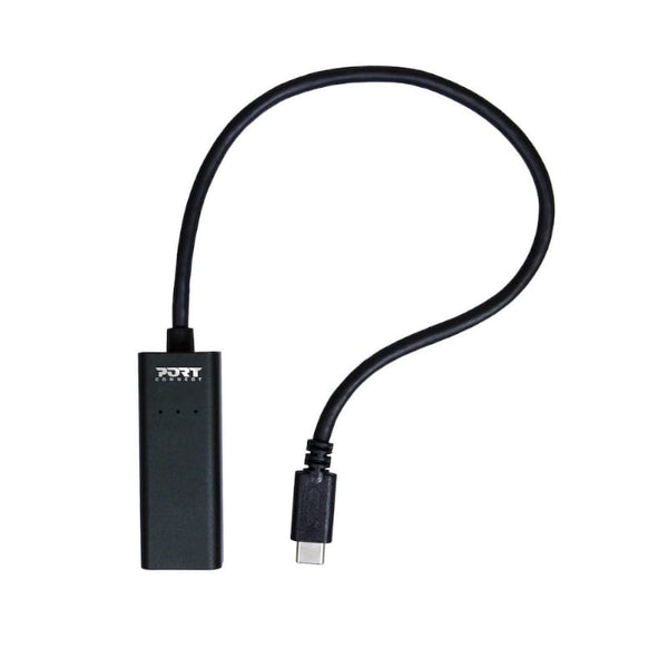 Port USB Type-C to RJ45 5Gbps 30cm Adapter - Black - Evogames