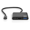 Port USB Type-C to 1 x HDMI|1 x USB3.0|1 x Type-C 60W PD Dock - Black - Evogames