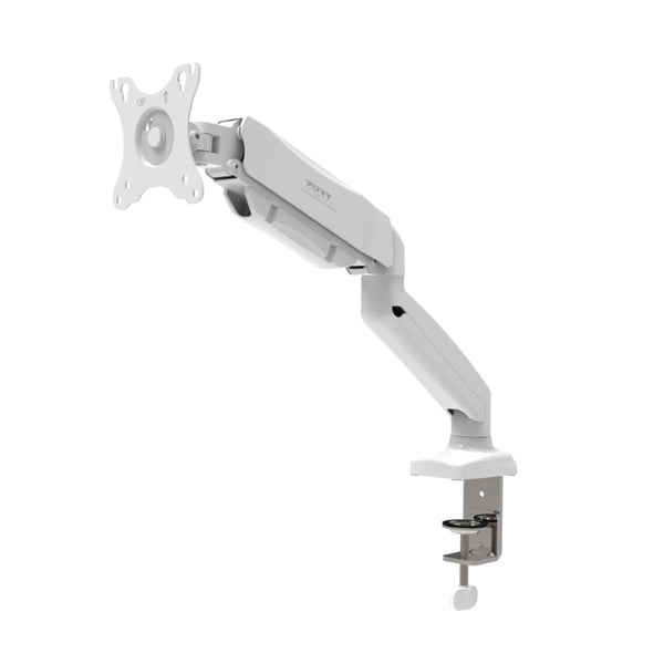 PORT Monitor Arm VESA Single Screen - White - Evogames
