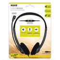 Port Stereo Headset with Mic with 1.2m Cable|1 x 3.5mm|Volume Controller - Black - Evogames