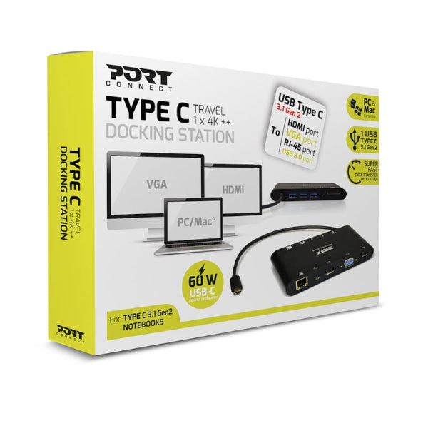 Port USB Type-C 3 x USB3.0|1 x Aux|12 x Micro+SD Card Reader|1 x Mini DP|1 x RJ45|1 x HDMI|1 x VGA|1 x Type-C PD Dock - Black - Evogames