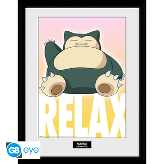 Pokemon - Framed Print Snorlax (30x40) - Evogames