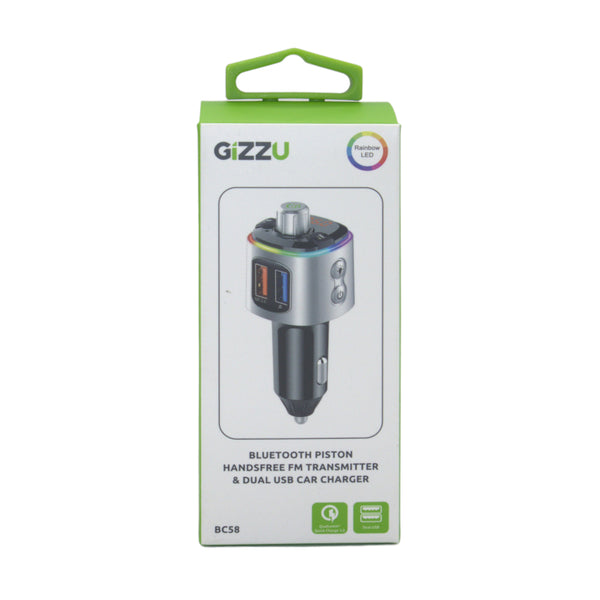 GIZZU Bluetooth 5 USB QC3.0 | USB | MicroSD FM Transmitter Handsfree Kit - Evogames