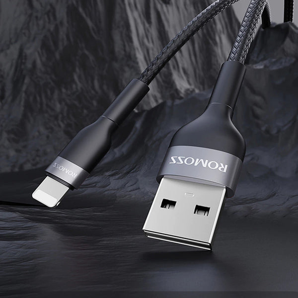Romoss USB to Lightning 1m Cable Black - Evogames