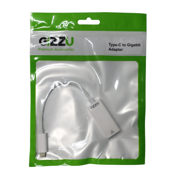GIZZU USB-C to Gigabit Adapter Polybag - White - Evogames