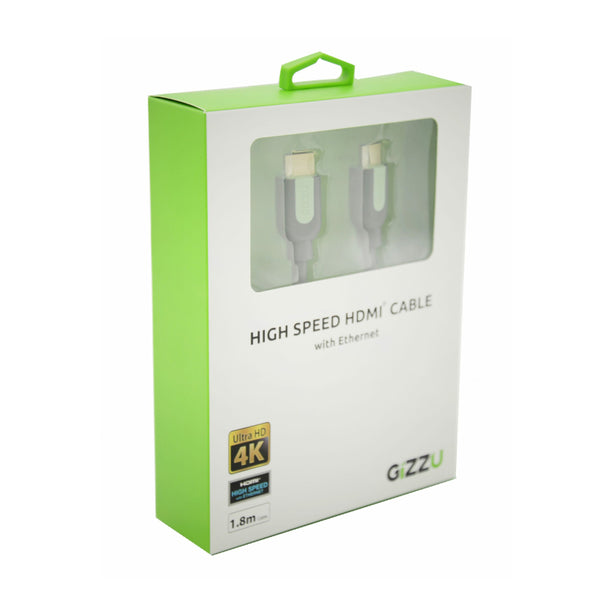 GIZZU High Speed V2.0 HDMI 1.8m Cable with Ethernet - Evogames