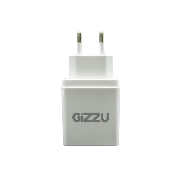 GIZZU Wall Charger Dual USB Port 3.4A - White - Evogames